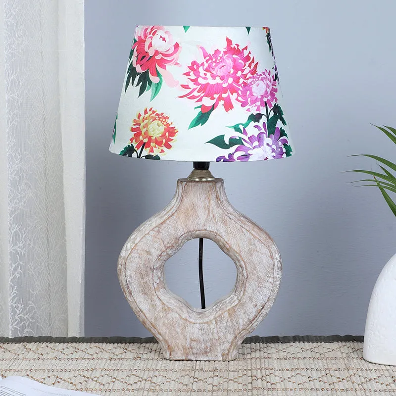 Miyabi Kian Printed Mango Wood Table Lamp - Multicolor media 2