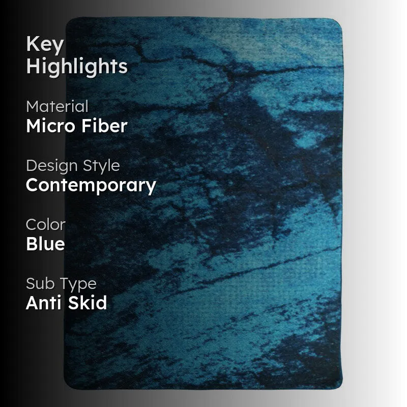 Syvon Abstract Micro Fiber Area Rug - Blue media 2