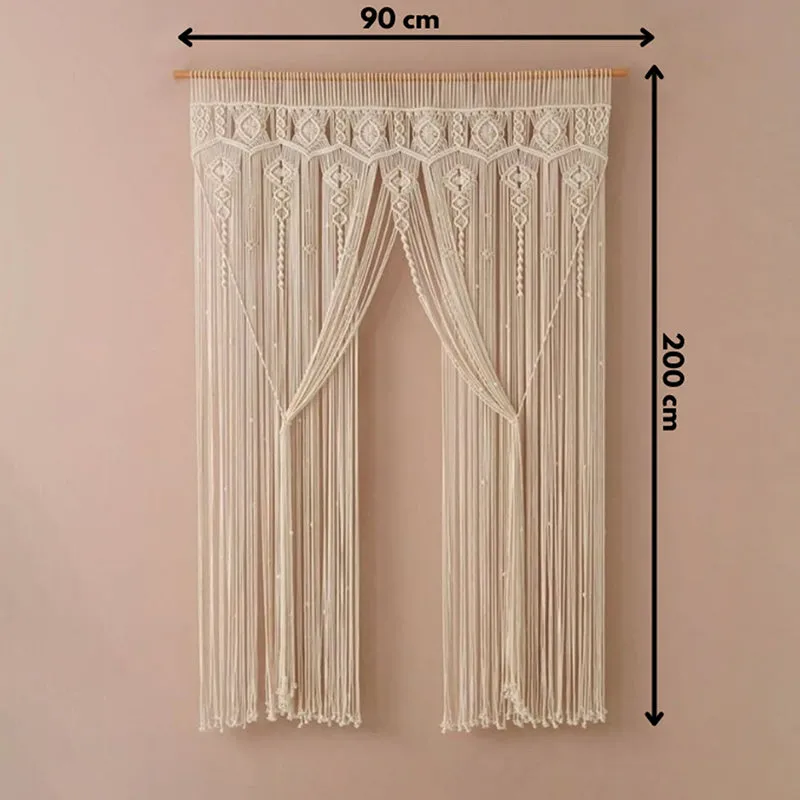 Nettle Weave Macrame Cotton Wall Hanging - 5