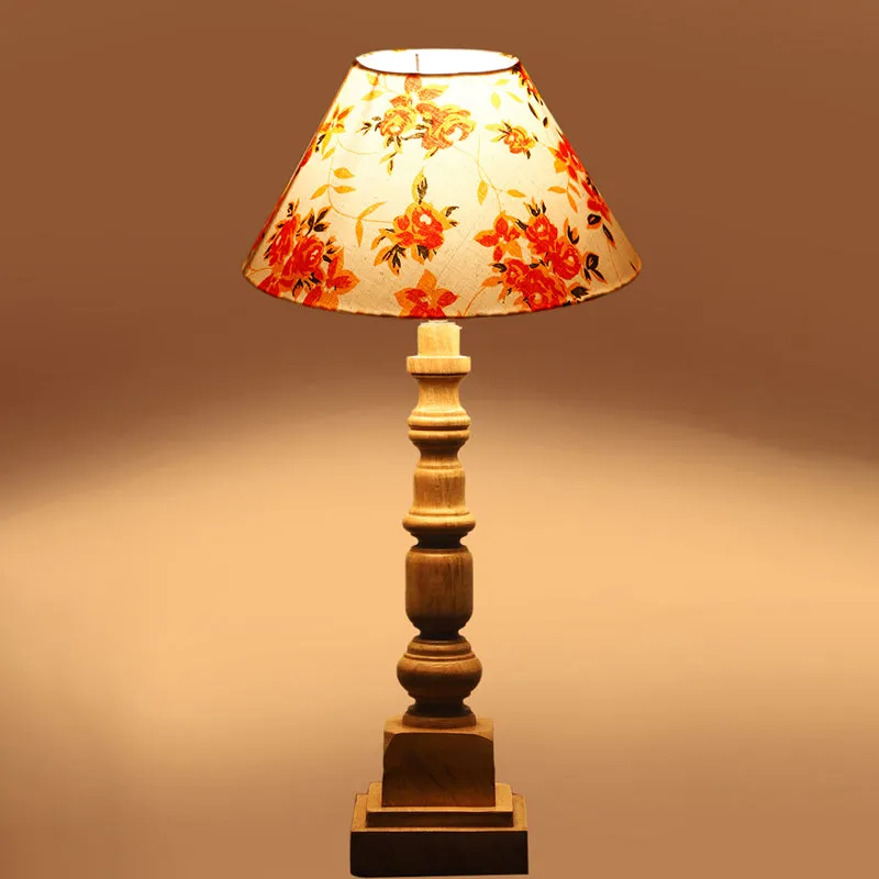 Fleur Cone Arbor Wooden Table Lamp - Multicolor media 5
