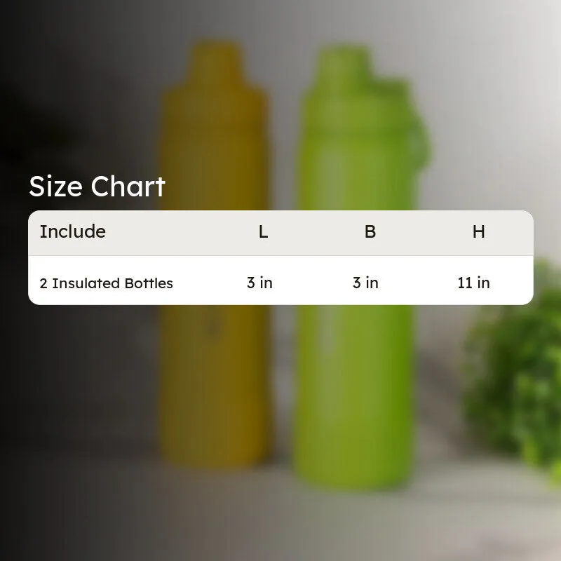 Quench Pal Hot & Cold Thermos Water Bottle (Yellow & Green, 750 mL Each) - Set Of Two media 4