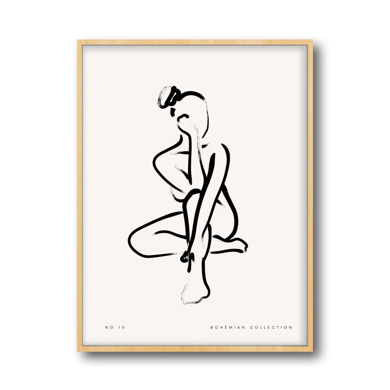 Meditazione Archival Canvas Wall Art - Natural Brown Frame media 5