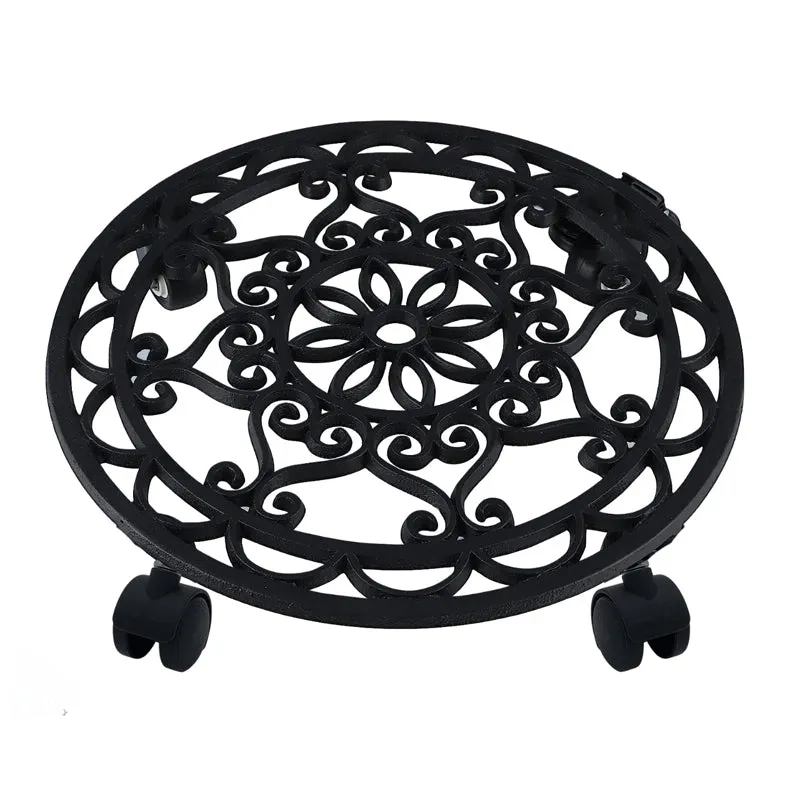 Mandala Glow Planter Stand-Set of Two media 3