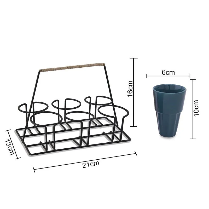 Terra Vibe Kulhad (120 mL,Green) - Seven Piece Set media 6