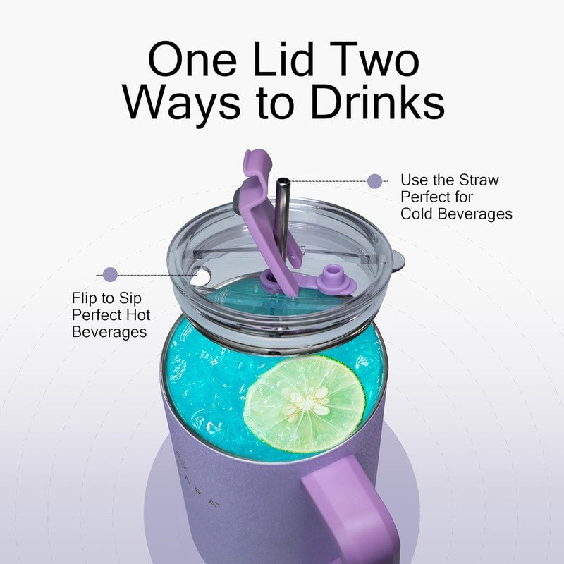 Solara Urban Chill Stainless Steel Tumbler (1200 mL) - Purple media 5