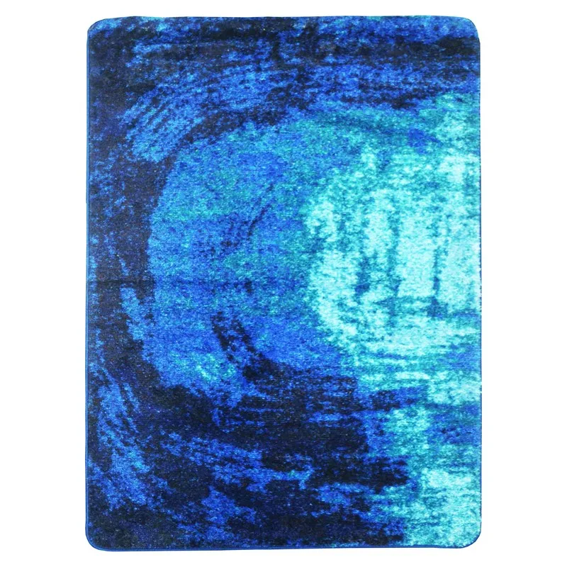 Ulros Abstract Micro Fiber Area Rug - Blue media 1