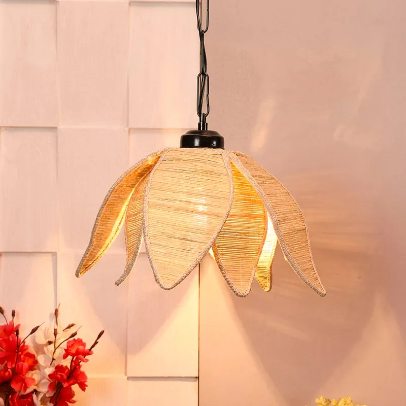 Bloomella Bamboo Petal Ceiling Lamp media 1