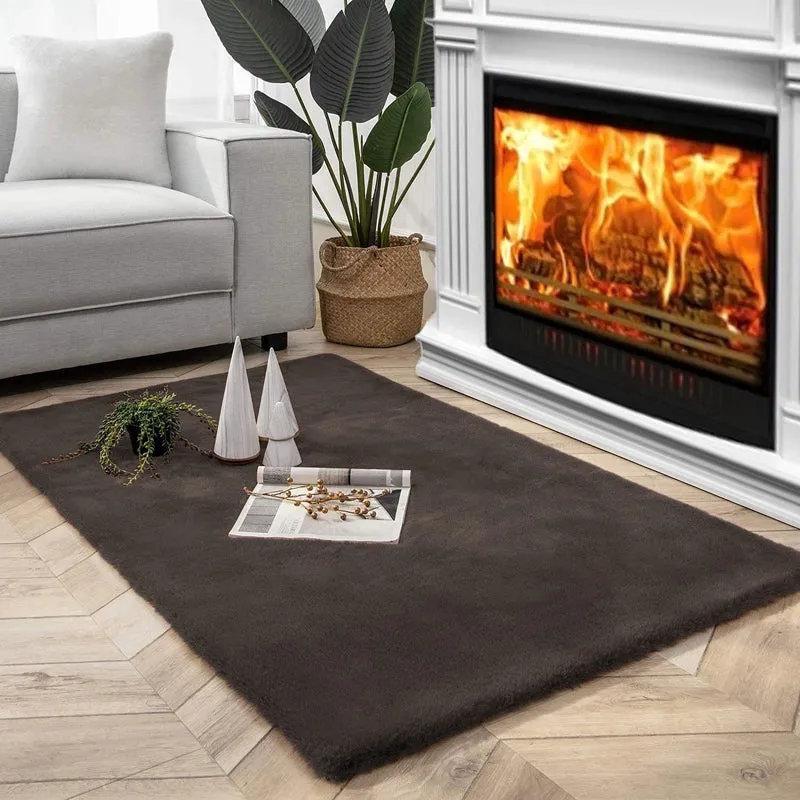 Ruffle Luxe Area Rug - Cocoa Brown media 1