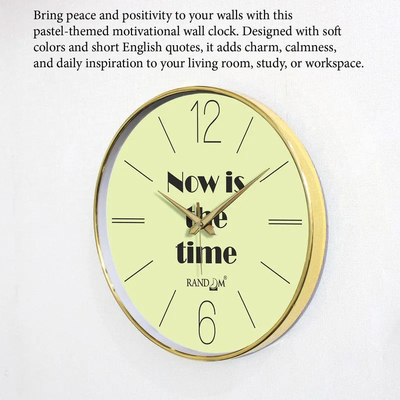 Now Is The Time Analog Wall Clock - Green media 6