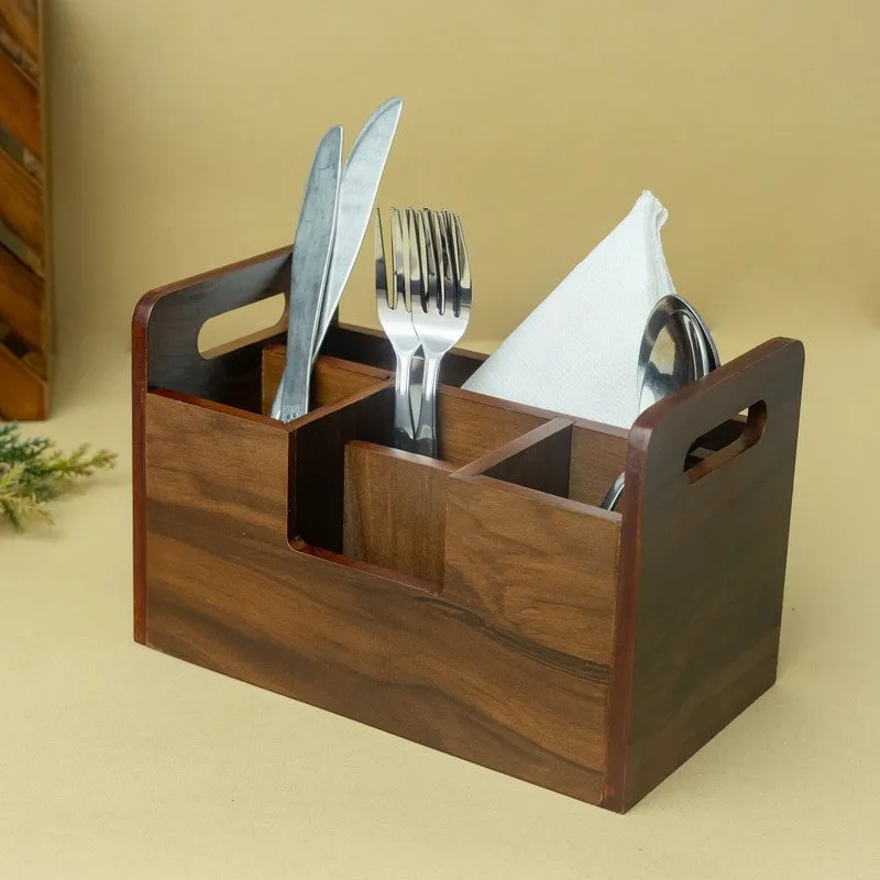 Nexa Grid MDF Desk Organiser - Brown media 4