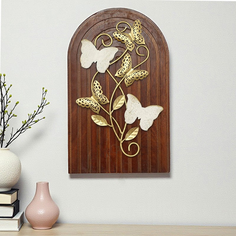 Regal Butterflies Metal & Wood Wall Accent