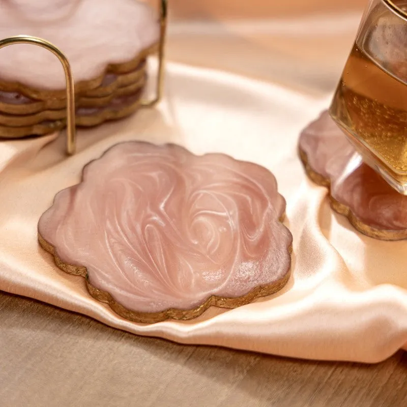 CrystalHue Decorative Coaster (Pink) - Seven Piece Set media 3
