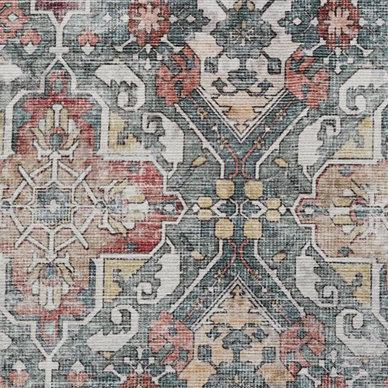 Isabella Ethnic Polyester Carpet - Grey & Brown media 4