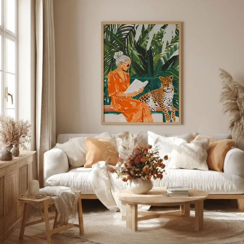 Aranya Grace Canvas Wall Painting With Brown Frame media 1