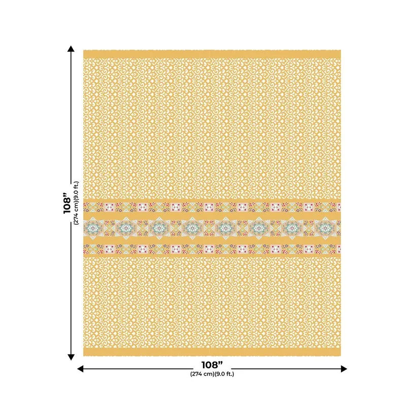 LuxeHaven Cotton Bedsheet (Yellow) - 180 TC media 6