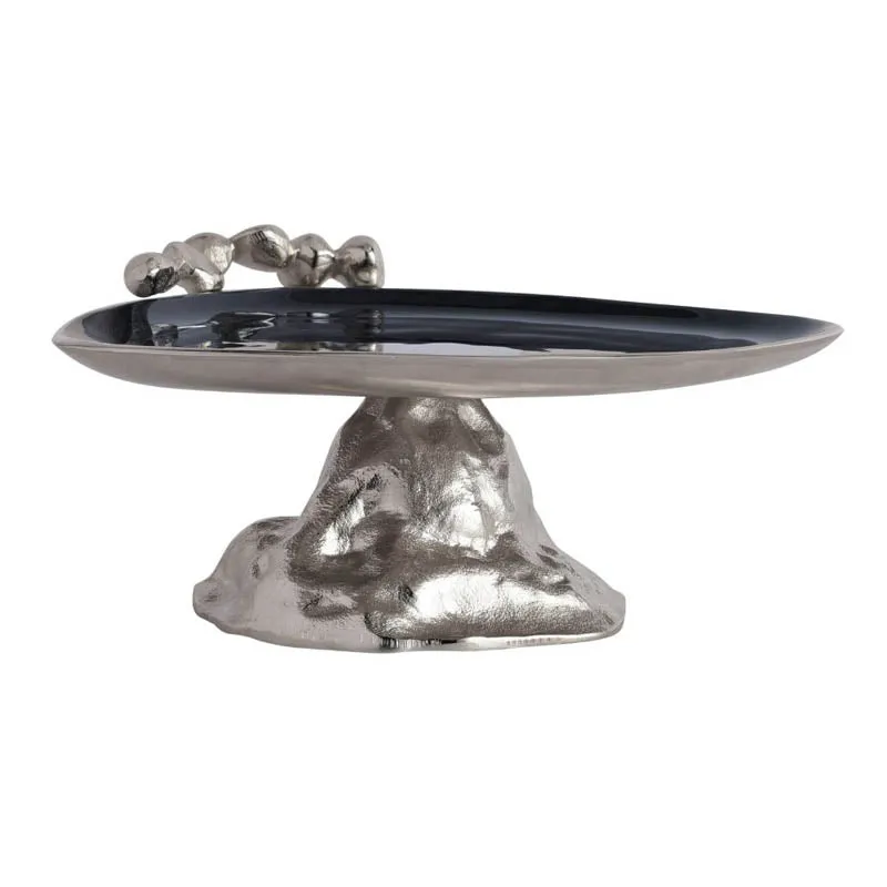 Gush Cake Stand - Silver & Black media 9