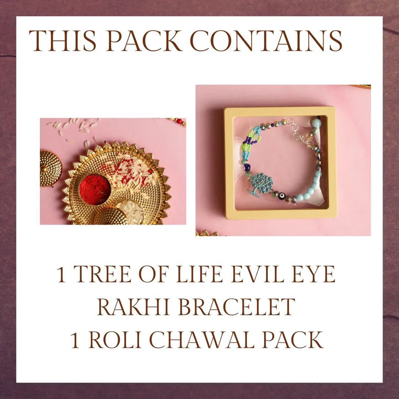 Tree Of Life Rakhi with Roli Chawal - Two Piece Set media 4