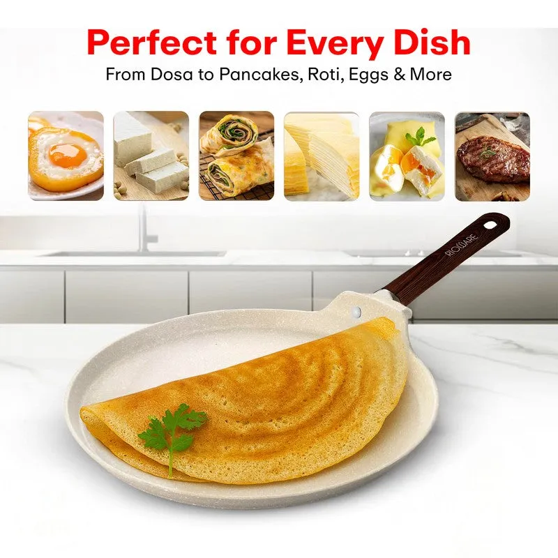 Rioware SmoothSpread Cast Aluminium Non-Stick Dosa Tawa - 24 cm media 4