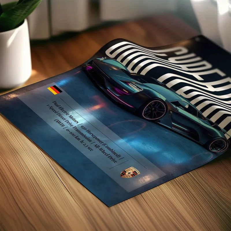 Neon Racer Wall Poster media 4