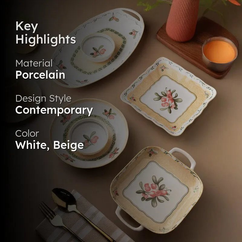 Nocturne Porcelain Snack Set - Six Piece Set media 2