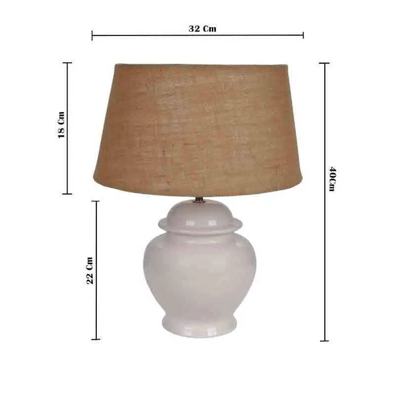 Vienna Ceramic Table Lamp - Brown,White media 6