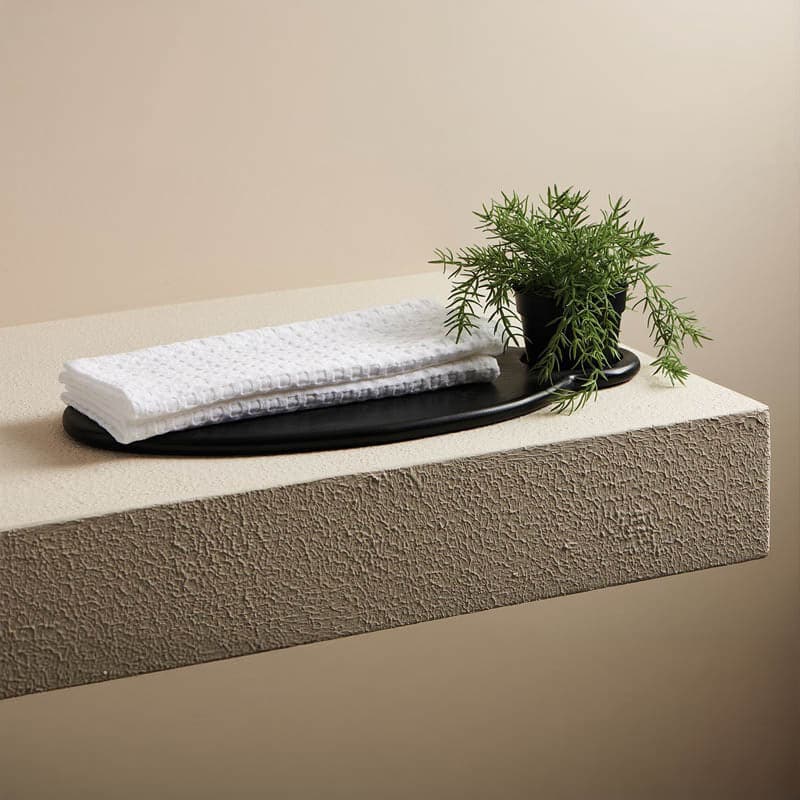 Alyssa Waffle Hand Towel (White) - Set Of Two