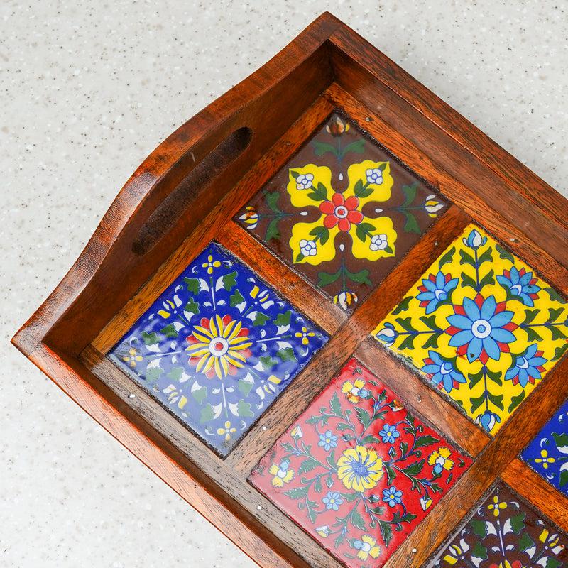 Adsara Rectangle Ethnic Serving Tray media 3