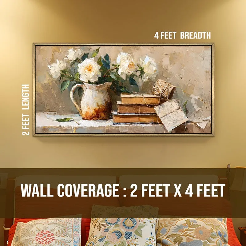 Cottage Petals Canvas Wall Painting With Frame media 8