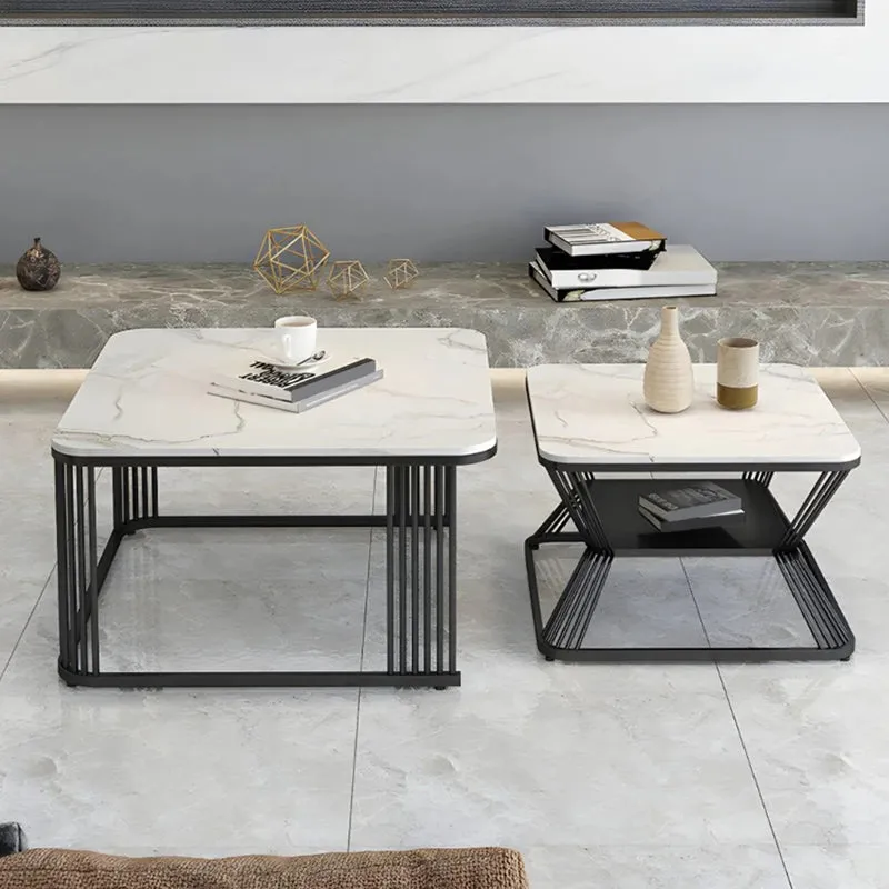 Axiom Edge Accent Table with Marble Top media 1