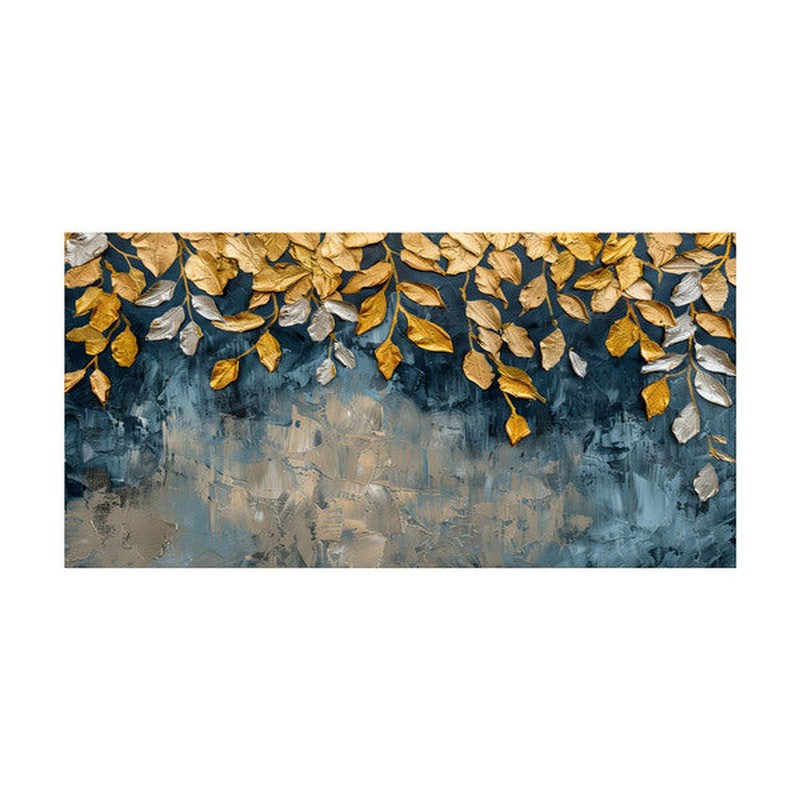 Golden Foliage Poly Canvas Wall Painting media 4