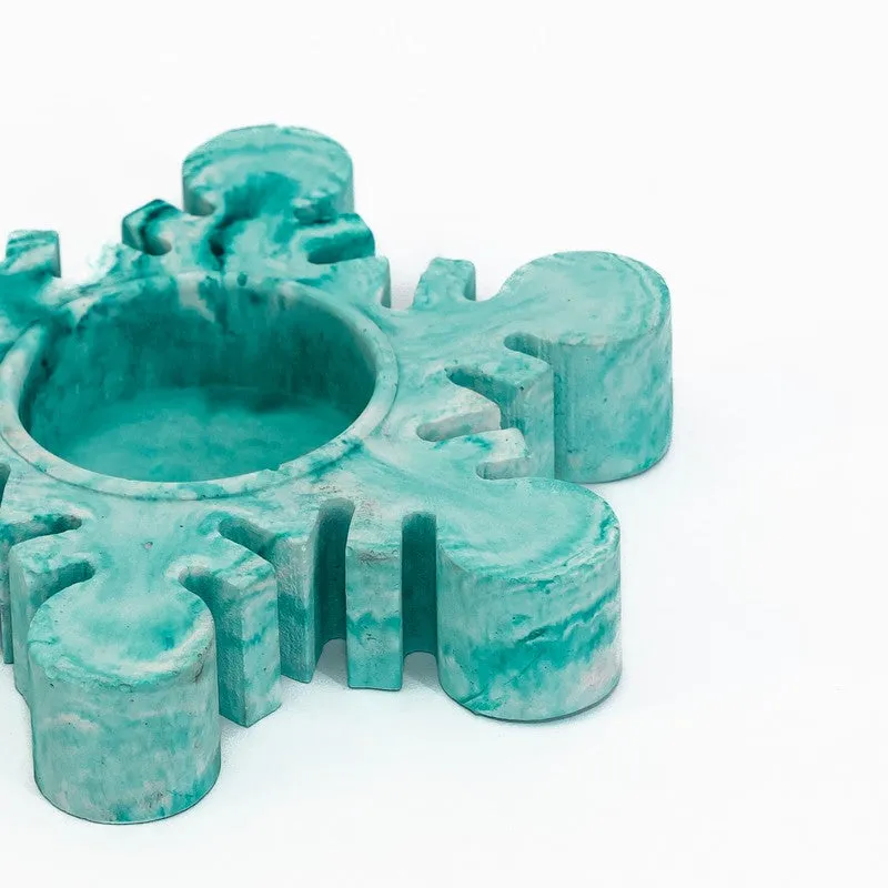 Frosty Tealight Candle Holder - Green media 5