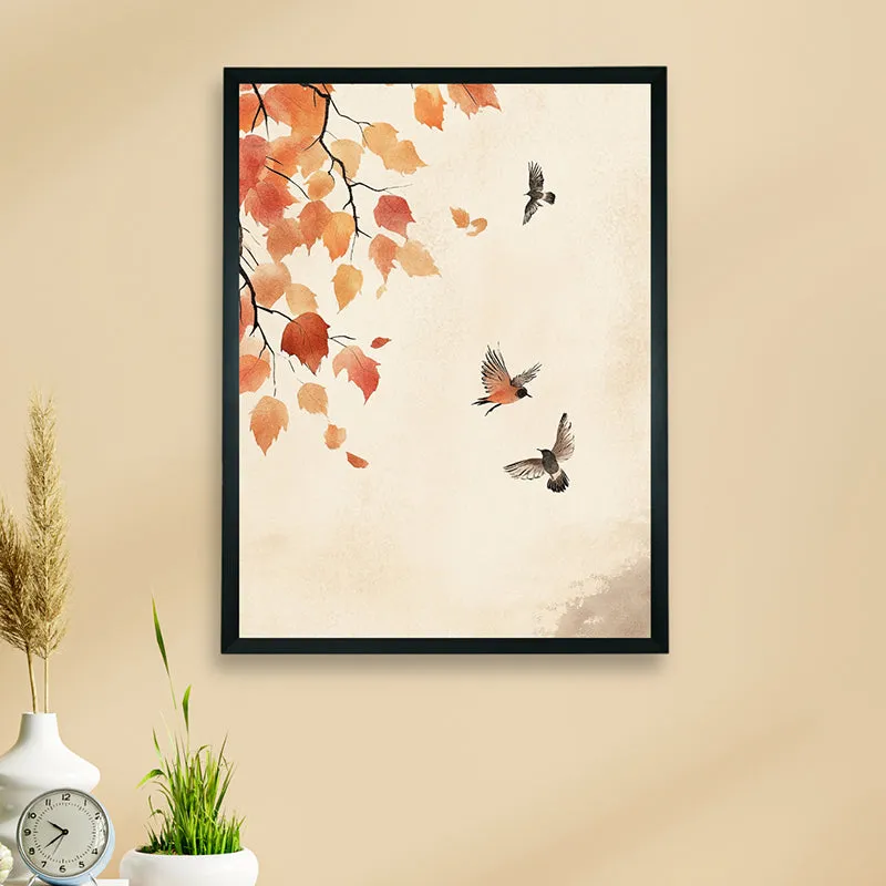 Autumn Birds Wall Art With Resin Frame media 3