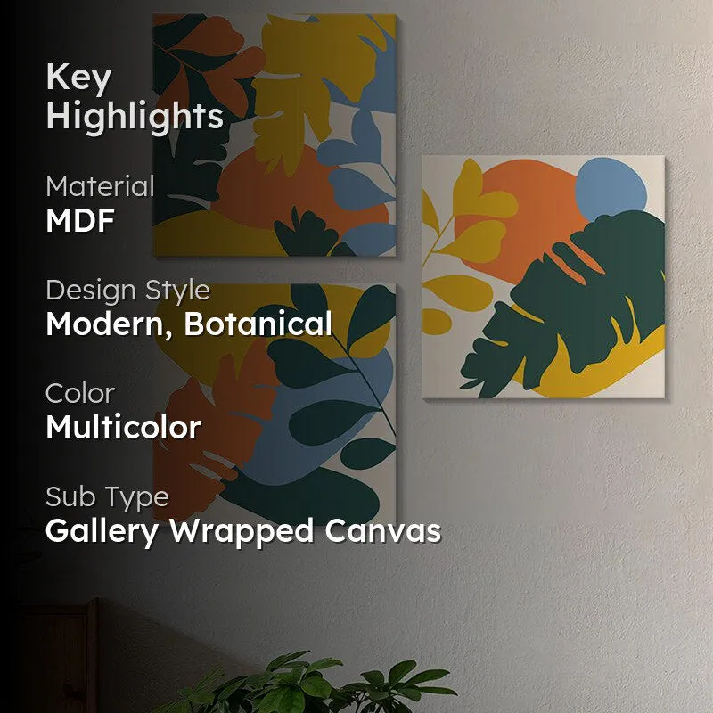 Vibrant Lush Wall Painting - Set Of Three media 2