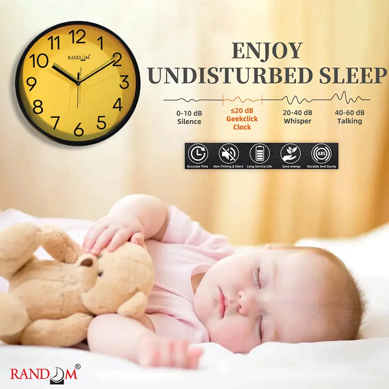 Kronika Analog Wall Clock - Black & Yellow media 5