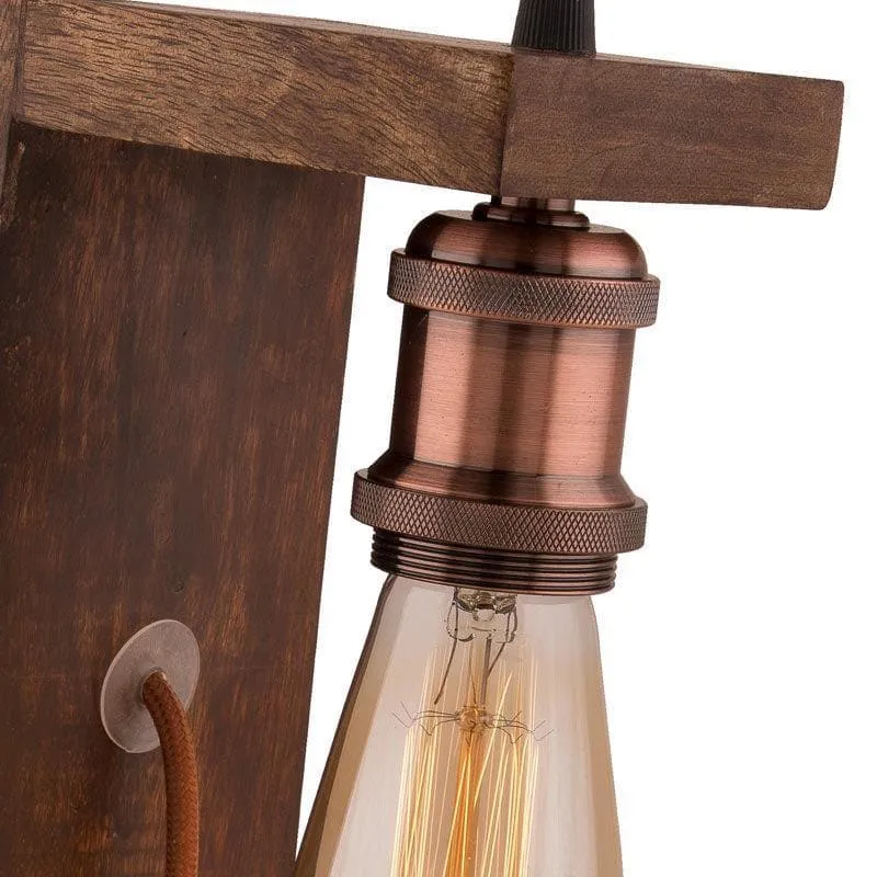 Rustic Aura Wooden Table Lamp media 3