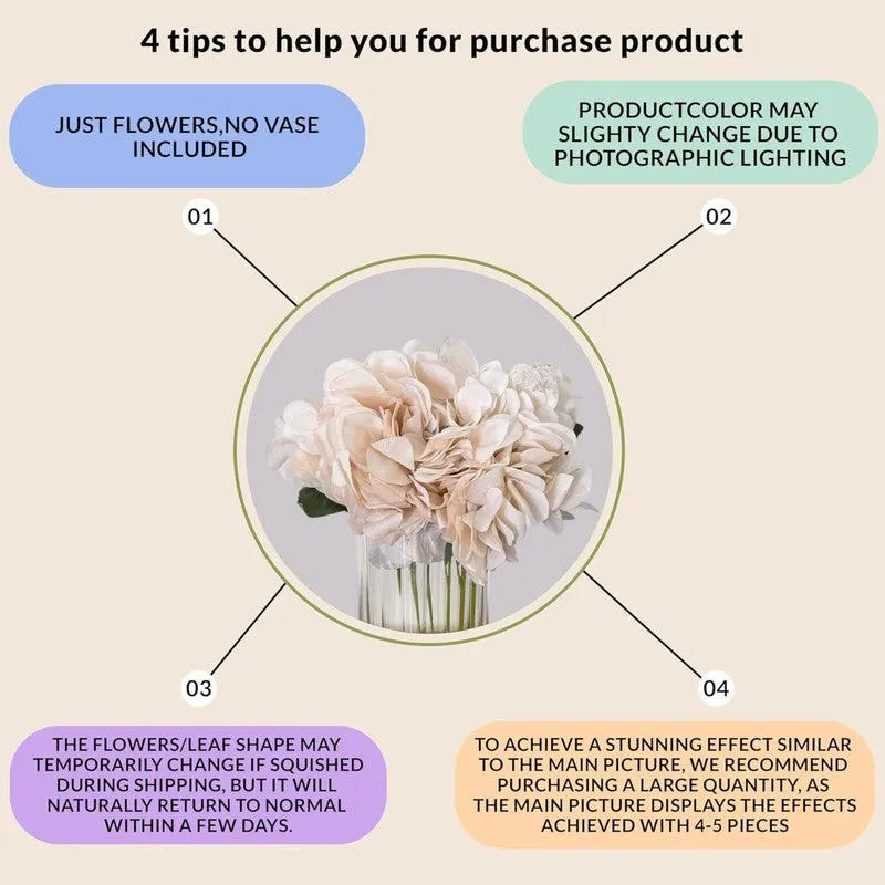 Spring Blossom Artificial Hydrangea Flower - Set Of Four media 5