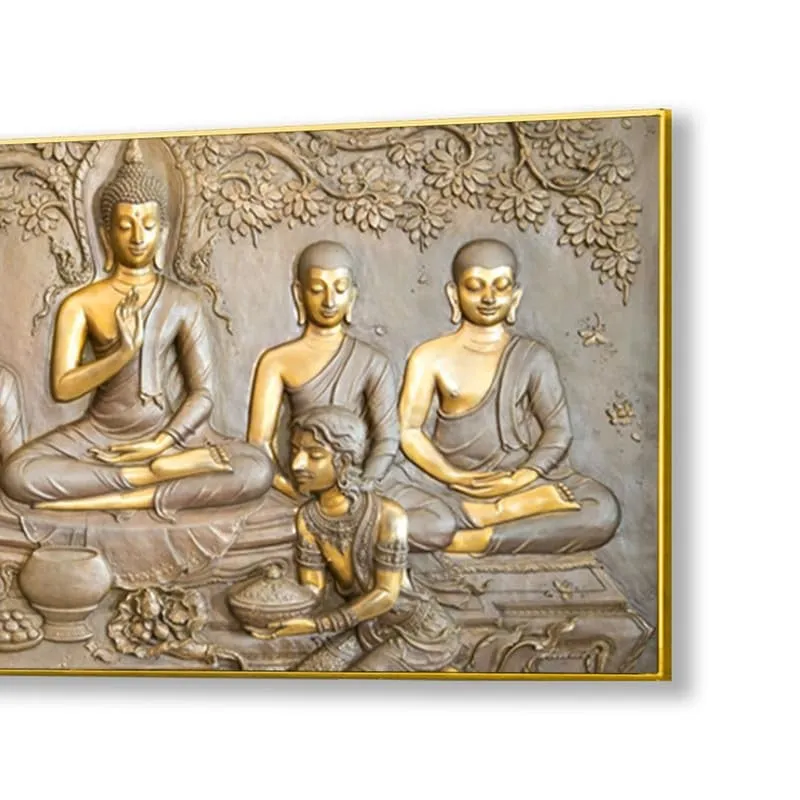 Sacred Stillness Canvas Wall Painting With Frame media 6
