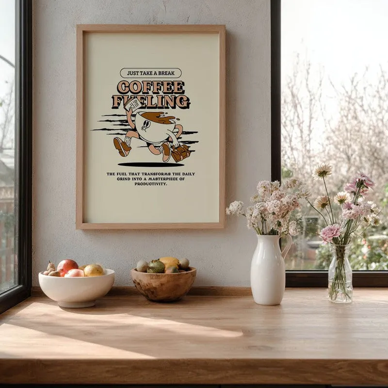 CoffeeRun Archival Canvas Wall Art - Brown media 6