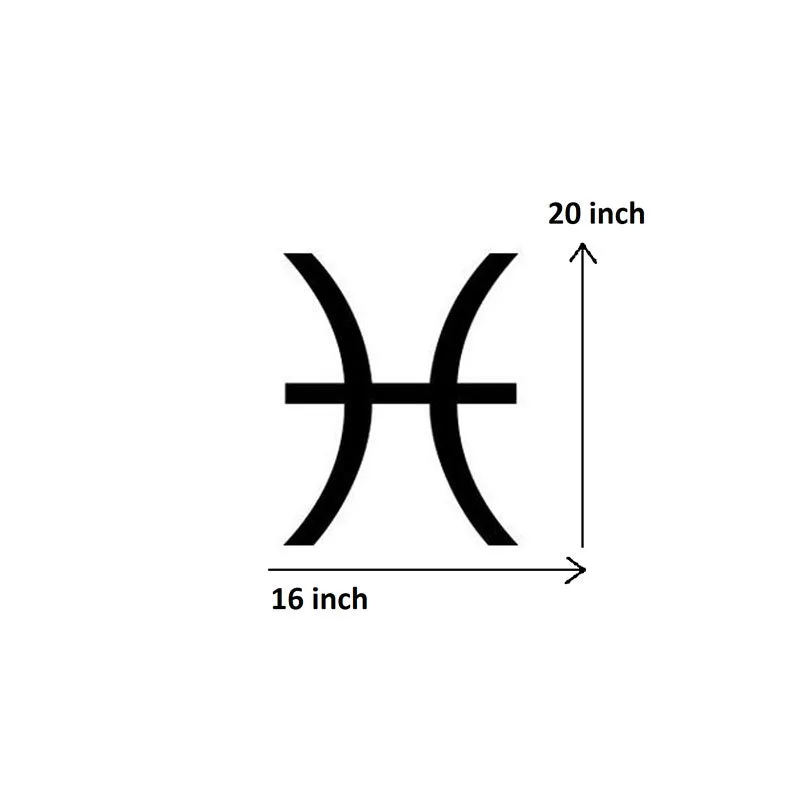 Pisces Zodiac Sign Black Iron Wall Accent media 5