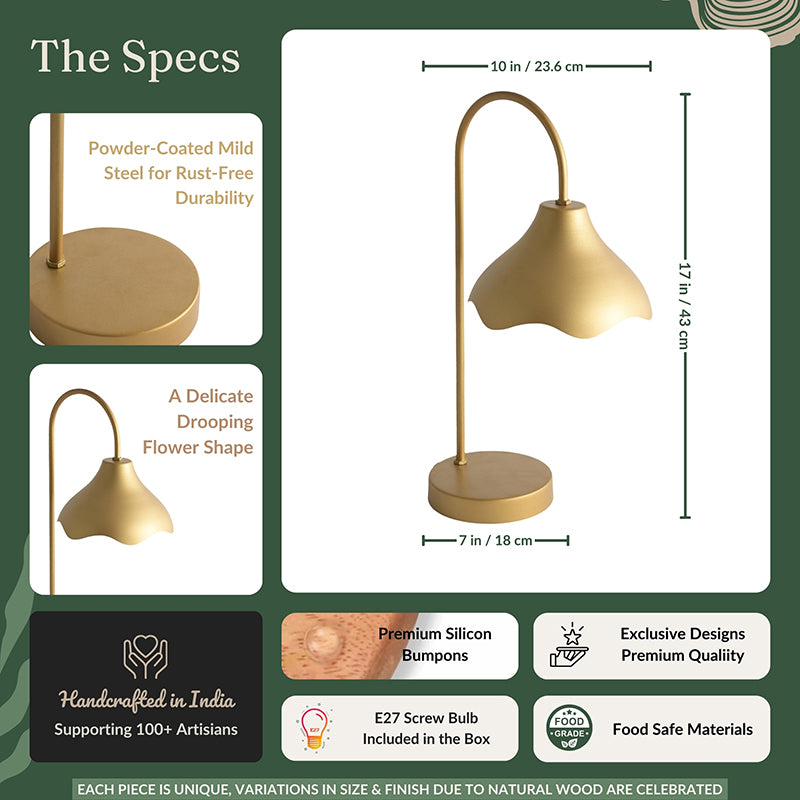 Illoura Metal Table Lamp - Gold media 8
