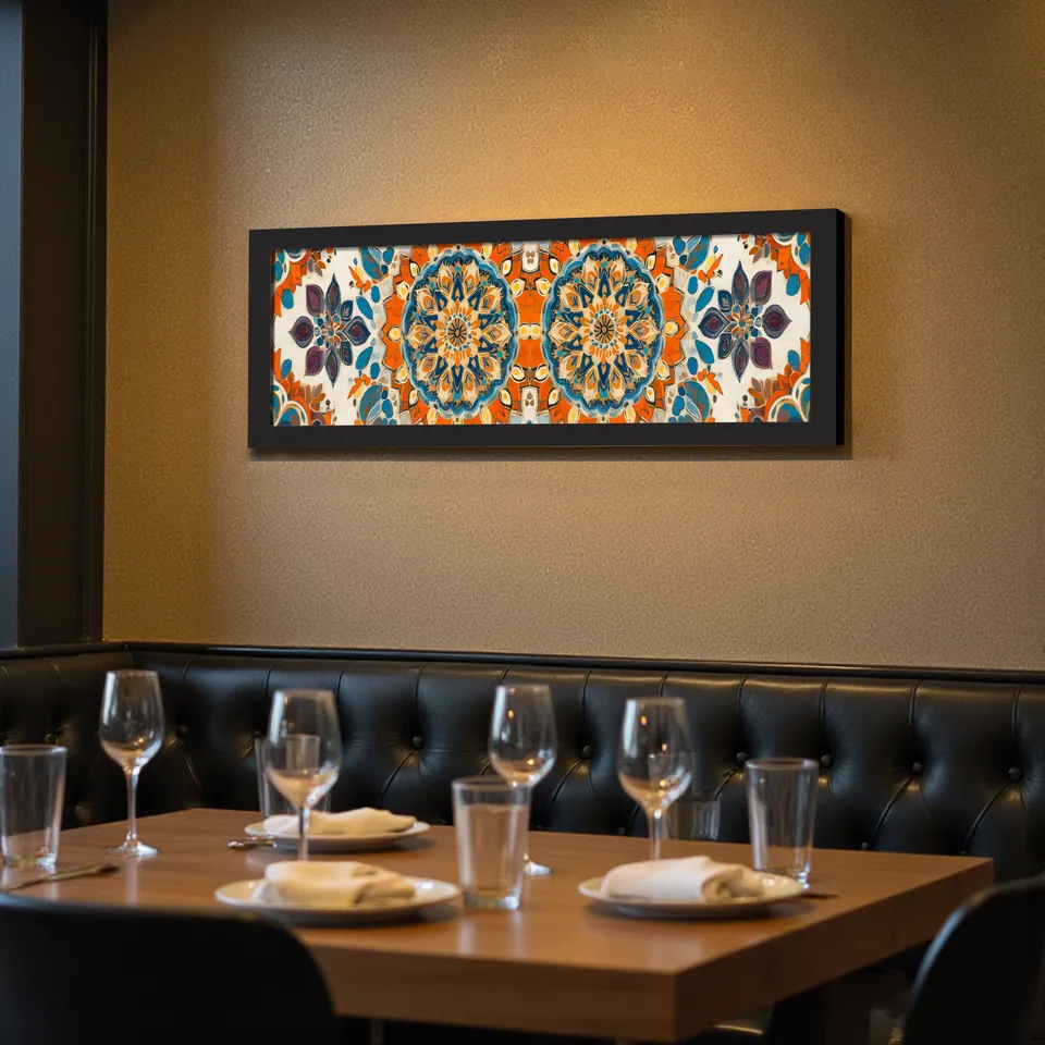Mandala Art Paper Wall Painting With Frame media 7