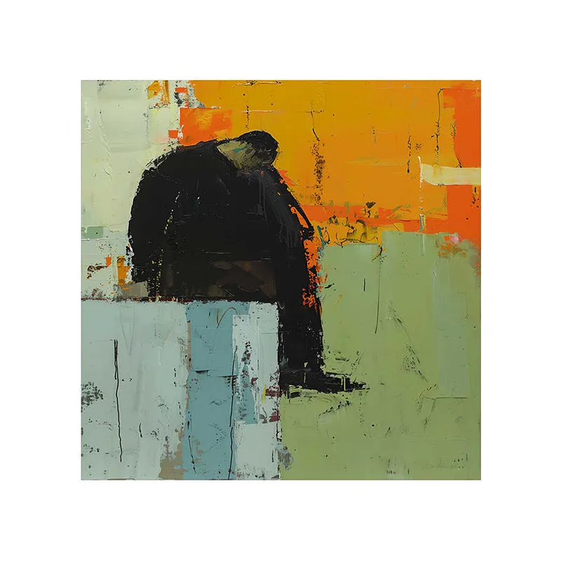 Pensive Figure Wall Painting media 5