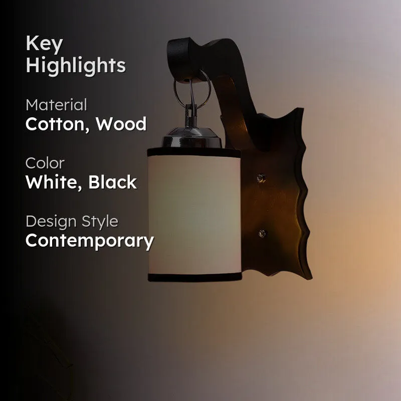 Delphi Edge Wooden Wall Lamp - White media 2