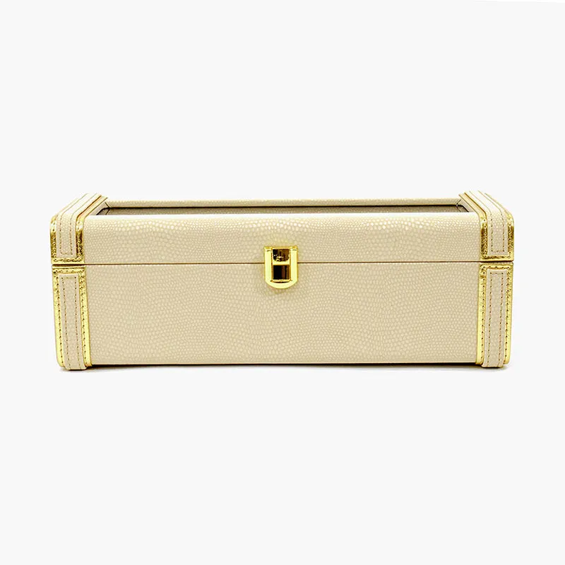 Tisquo I Faux Leather Watch Organizer - Ivory media 3
