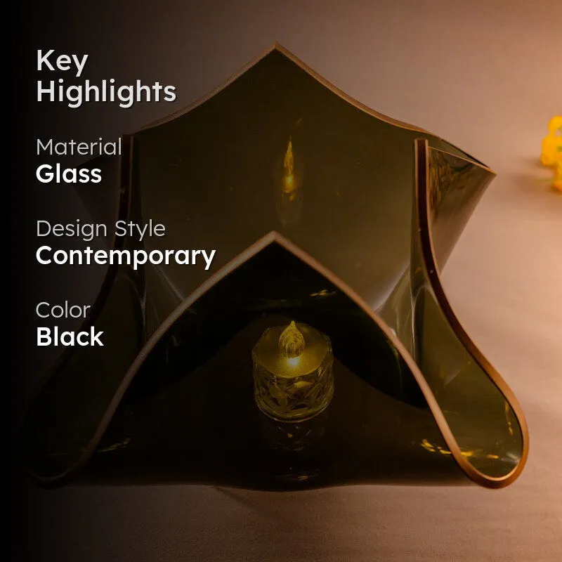 Aurelia Noir Tulip Glass Candle Holder media 2
