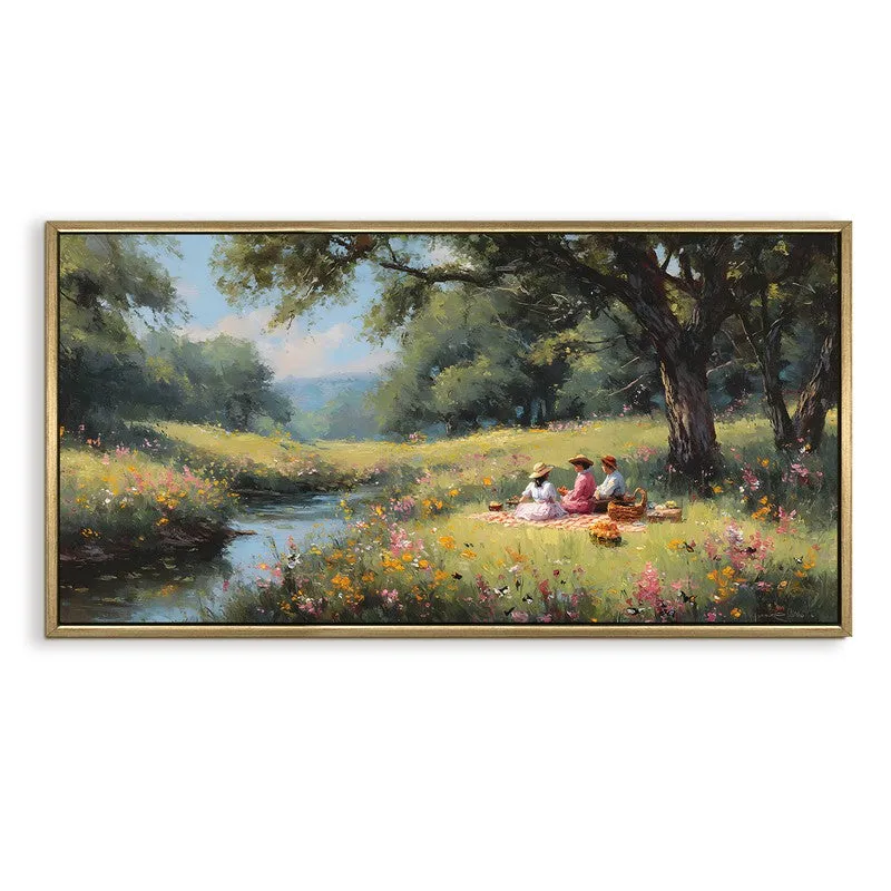Meadowtime Canvas Wall Painting With Frame media 3
