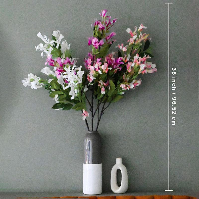 Faux Pastel Japanese Honeysuckle Flower Bunch - Set Of Three media 4