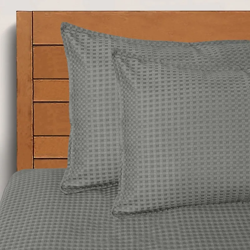 PlainLux Cotton Bedsheet (Grey) - 150 TC media 4