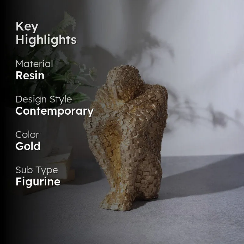 Secluded Thinker Showpiece - Gold media 2