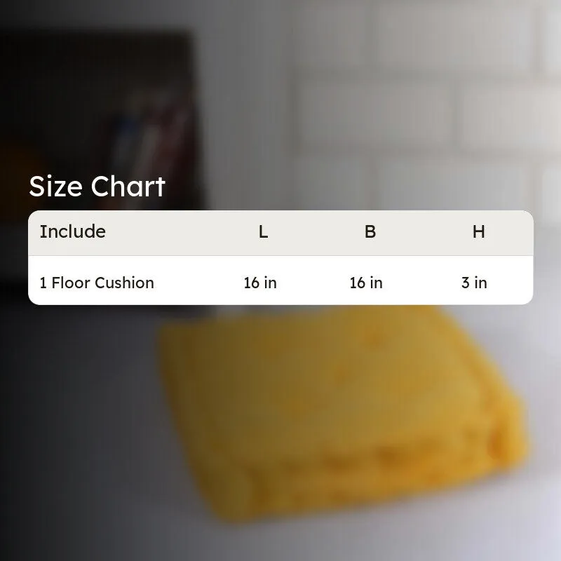 Roe Velvet Floor Cushion - Yellow media 6
